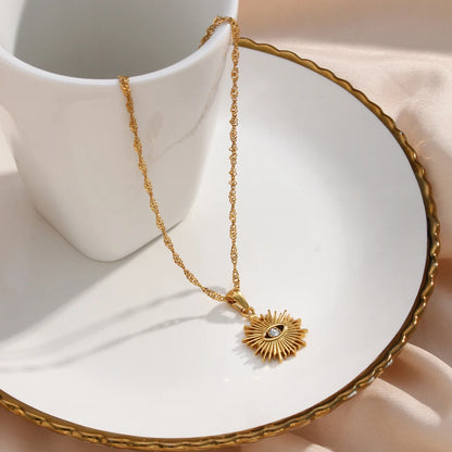 Radiant Sunlight Evil Eye Necklace