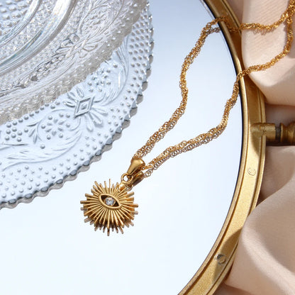 Radiant Sunlight Evil Eye Necklace