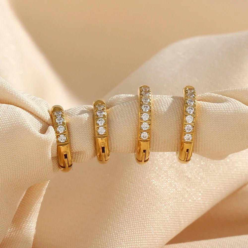 Classic Sparkly Tiny Hoops