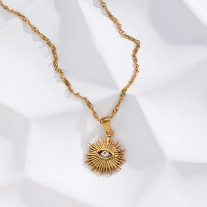 Radiant Sunlight Evil Eye Necklace