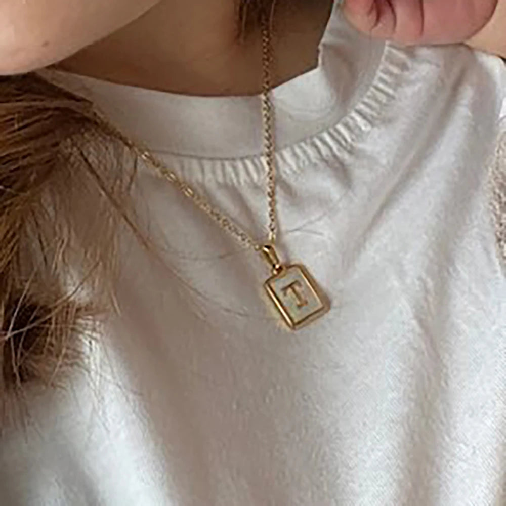 Lustrous Letter Necklace
