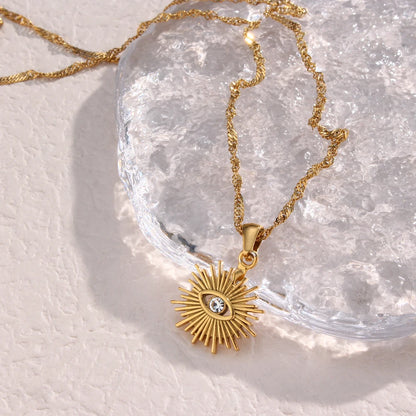 Radiant Sunlight Evil Eye Necklace
