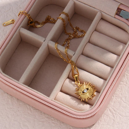 Radiant Sunlight Evil Eye Necklace