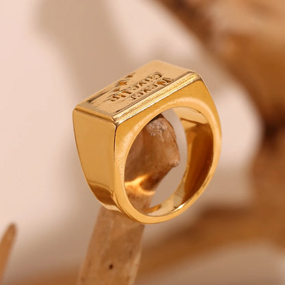 Never Give Up Square Ring