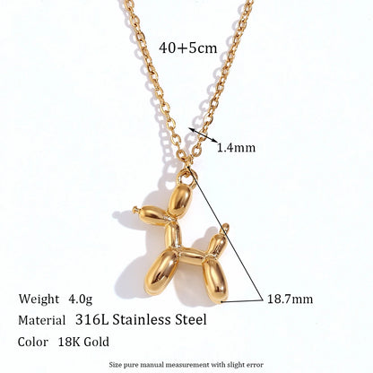 Balloon Puppy Pendant Necklace