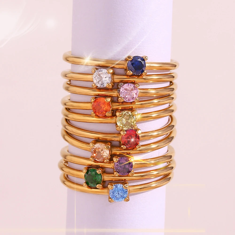 Celestial Birthstone Ring