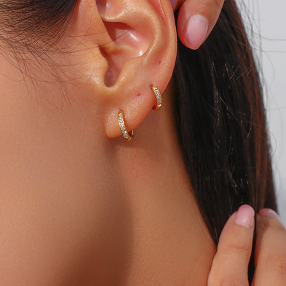 Classic Sparkly Tiny Hoops