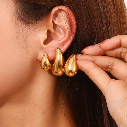 Elegant Comma Drop Earrings