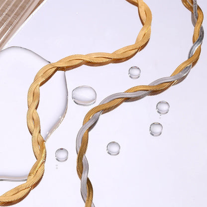 Braid Herringbone Choker Necklace