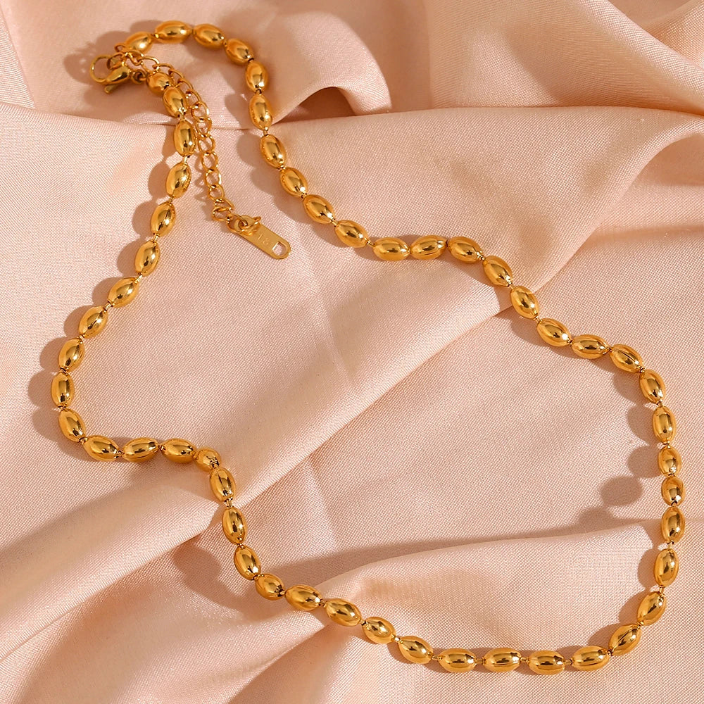 Golden Glow Beaded Choker
