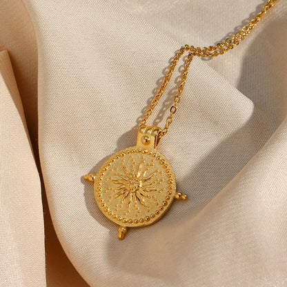 Radiant Sun Compass Necklace