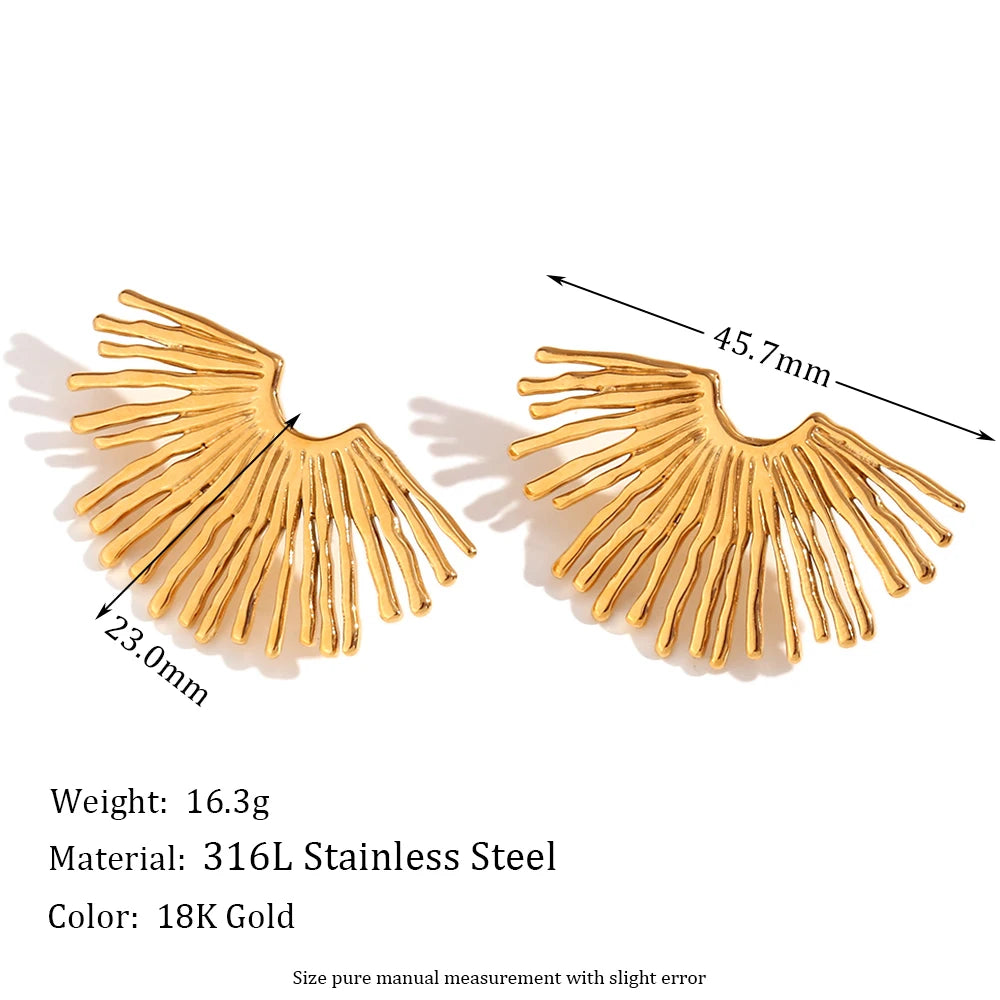 Radiant Ray Fan Earrings
