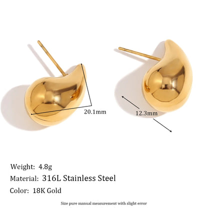 Elegant Comma Drop Earrings