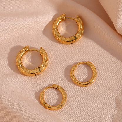 Hammered Elegance Hoop Earrings
