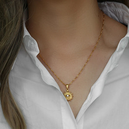 Radiant Sunlight Evil Eye Necklace