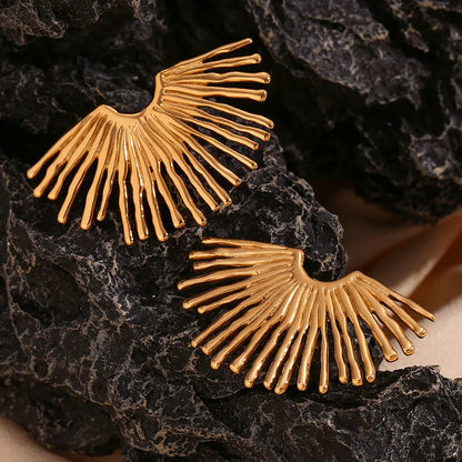 Radiant Ray Fan Earrings