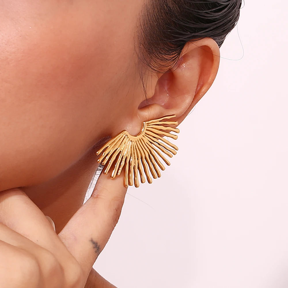 Radiant Ray Fan Earrings