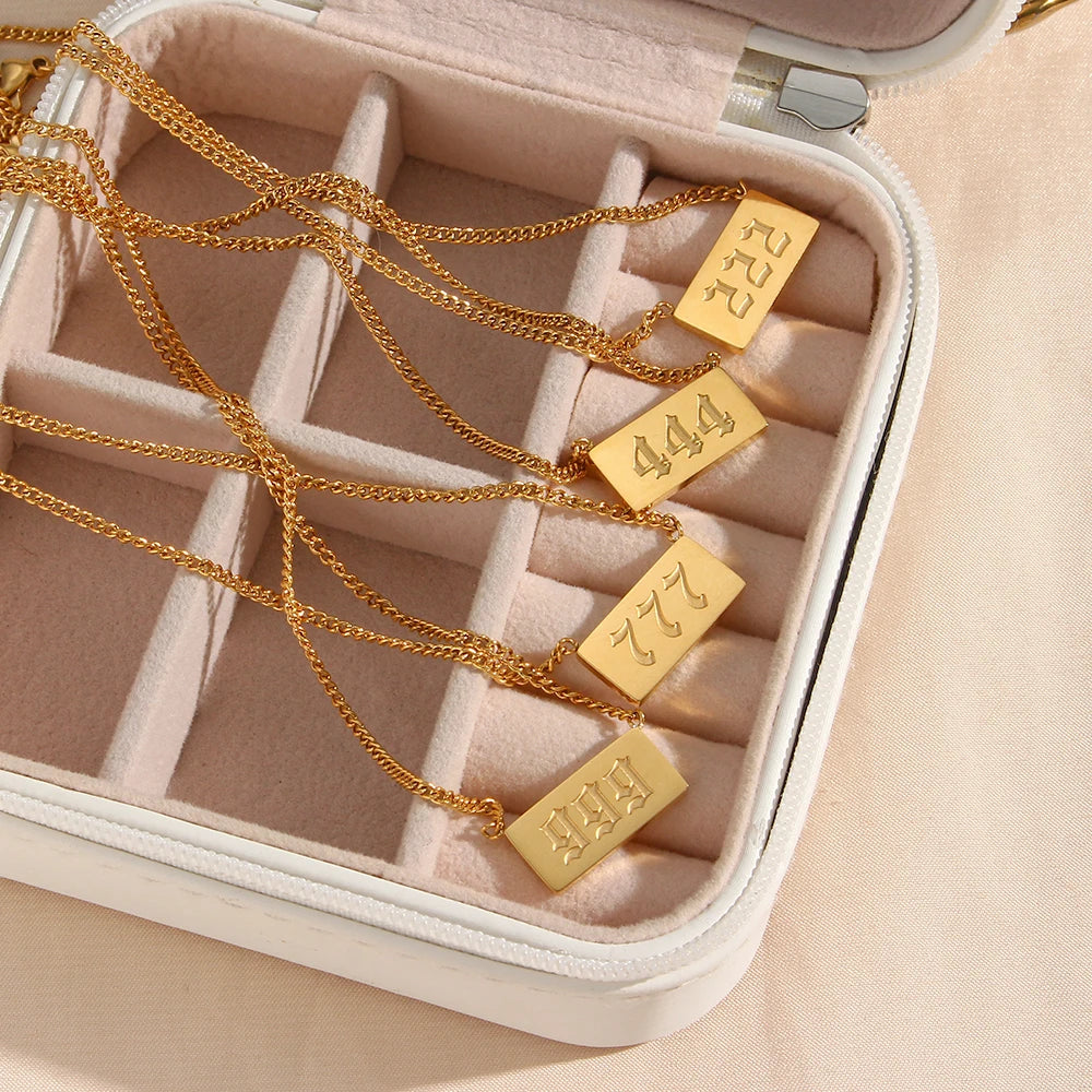 Angel Number Necklace Collection