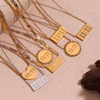 11:11 Rectangle Pendant Necklace