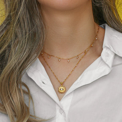 Radiant Sunlight Evil Eye Necklace