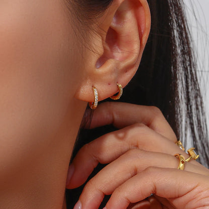 Classic Sparkly Tiny Hoops
