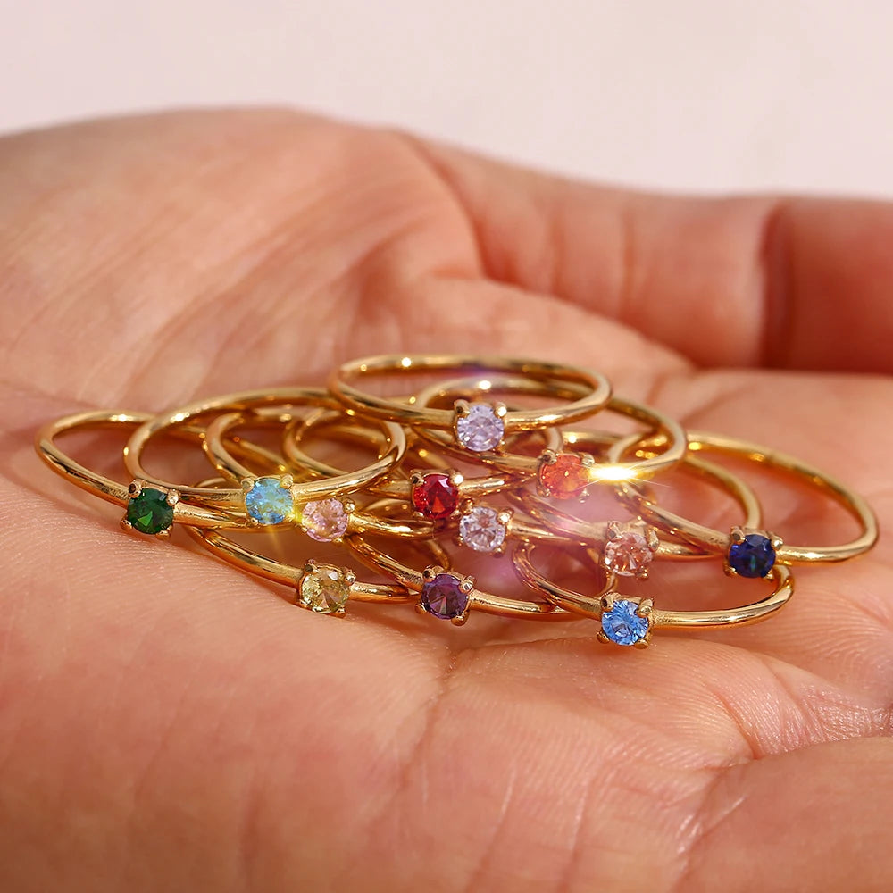 Celestial Birthstone Ring