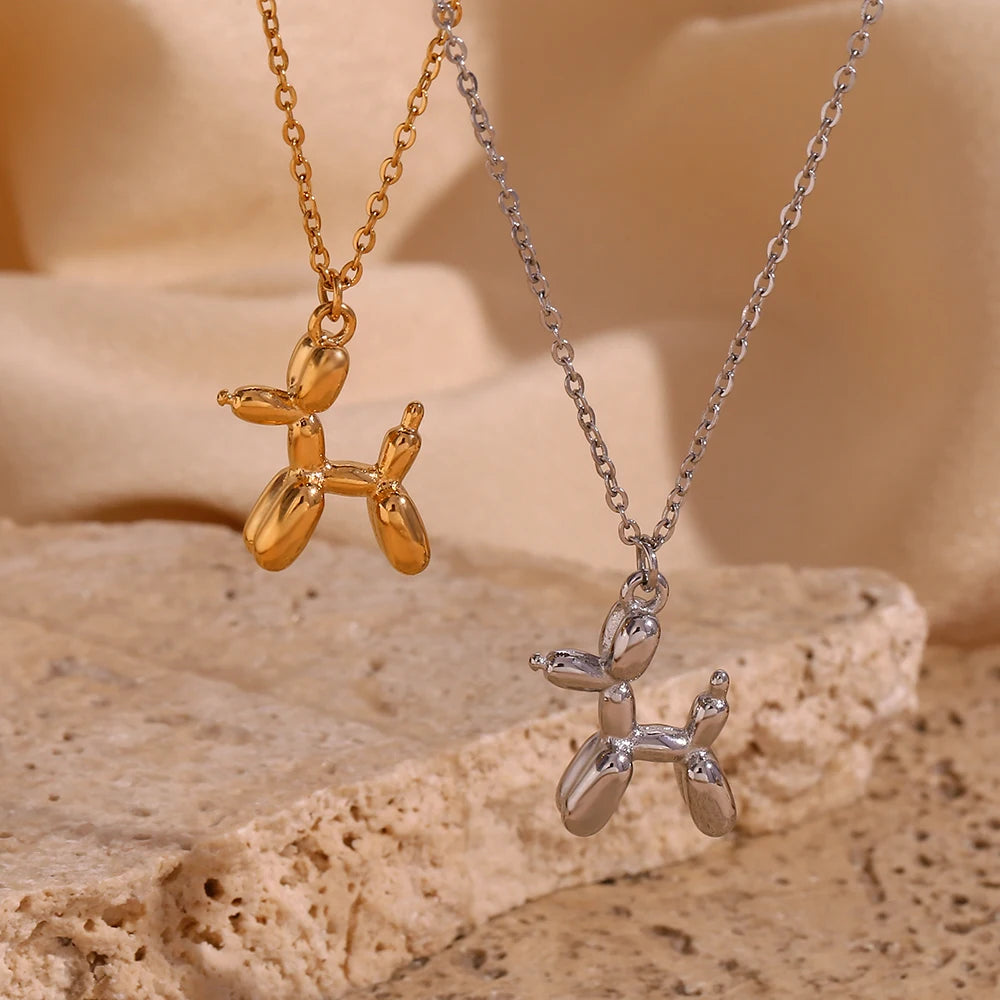 Balloon Puppy Pendant Necklace