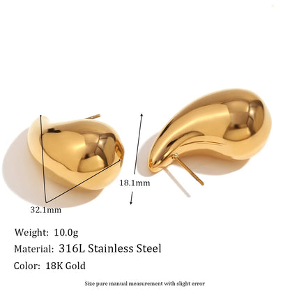 Elegant Comma Drop Earrings