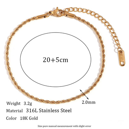 Tidal Twist 2mm Anklet