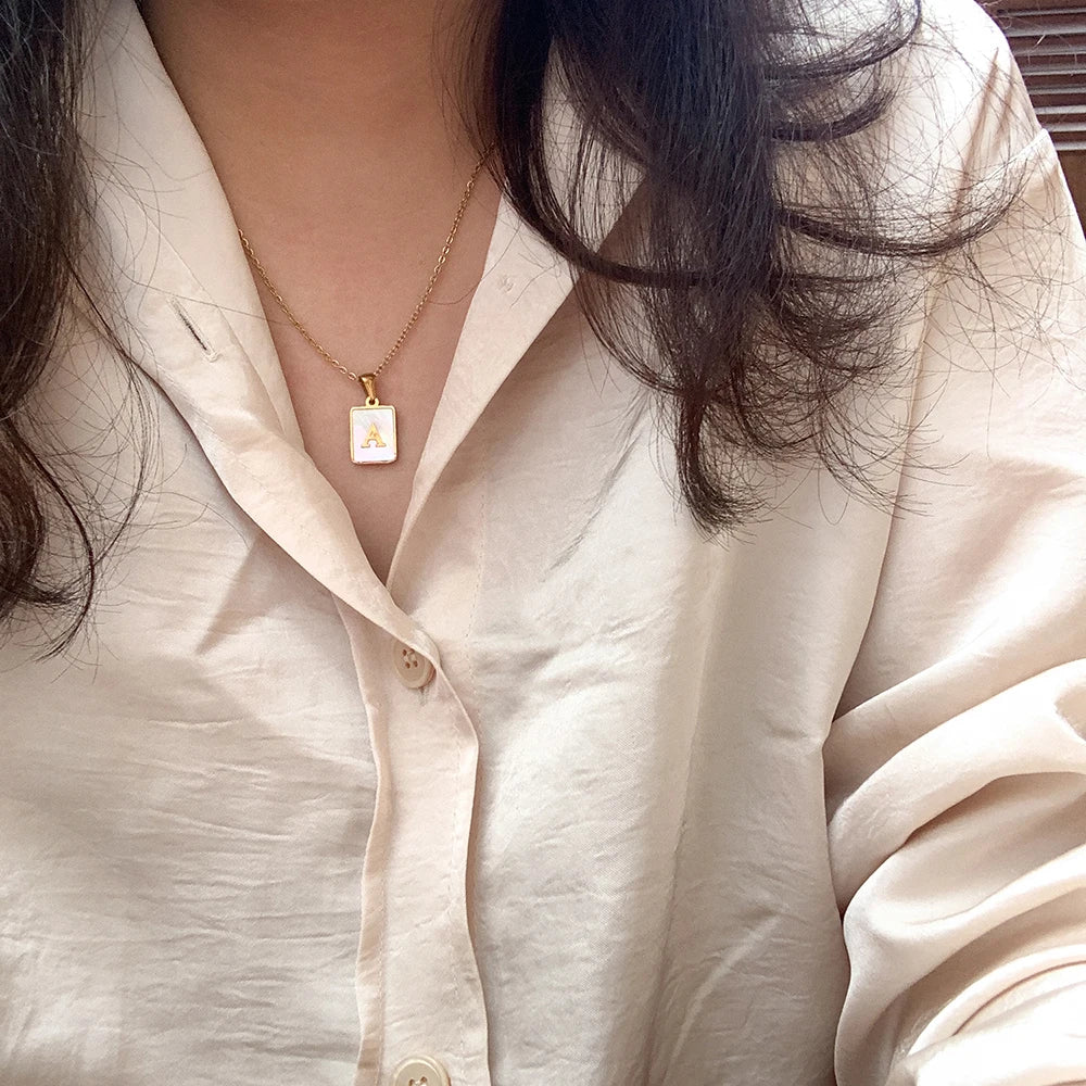 Lustrous Letter Necklace
